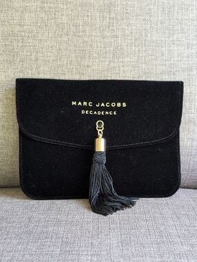 Marc Jacobs Black Velvet Decadence Clutch with Tassel